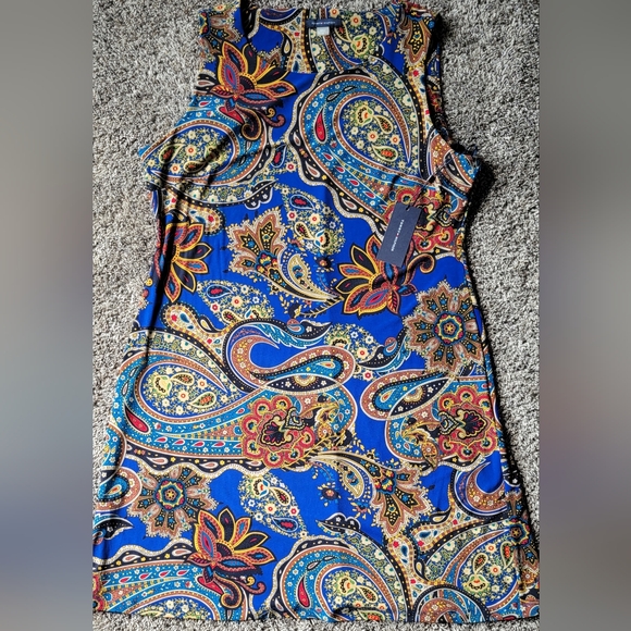 Tommy Hilfiger Sleeveless Paisley Midi Dress - Picture 1 of 7